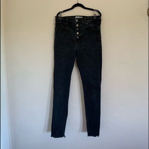 Abercrombie and fitch The super skinny high rise black denim.